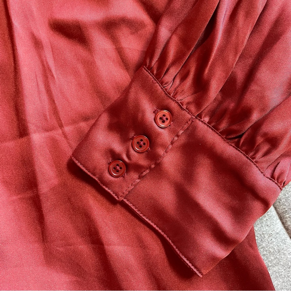 NWT‎ Lane Bryant Rich Burgundy Blouse - Picture 3 of 5